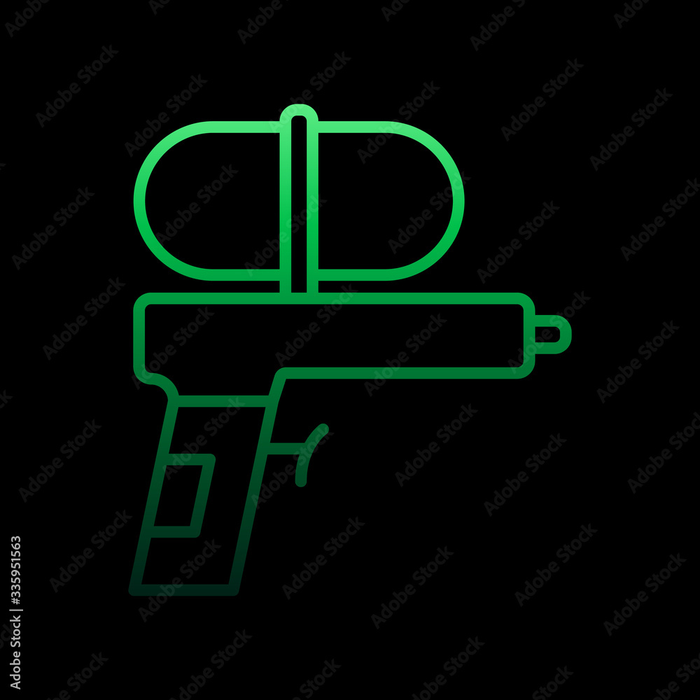 Water gun nolan icon. Simple thin line, outline vector of Summer icons for ui and ux, website or mobile application Water gun nolan icon. Simple thin line, outline vector of Summer icons for ui and ux, website or mobile application