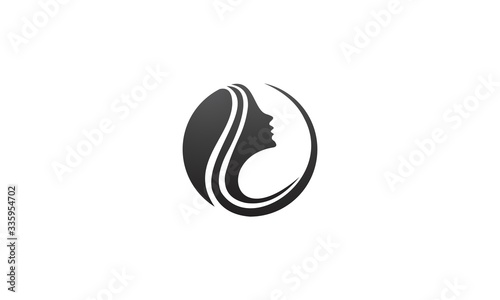  beauty girl organic logo vector design