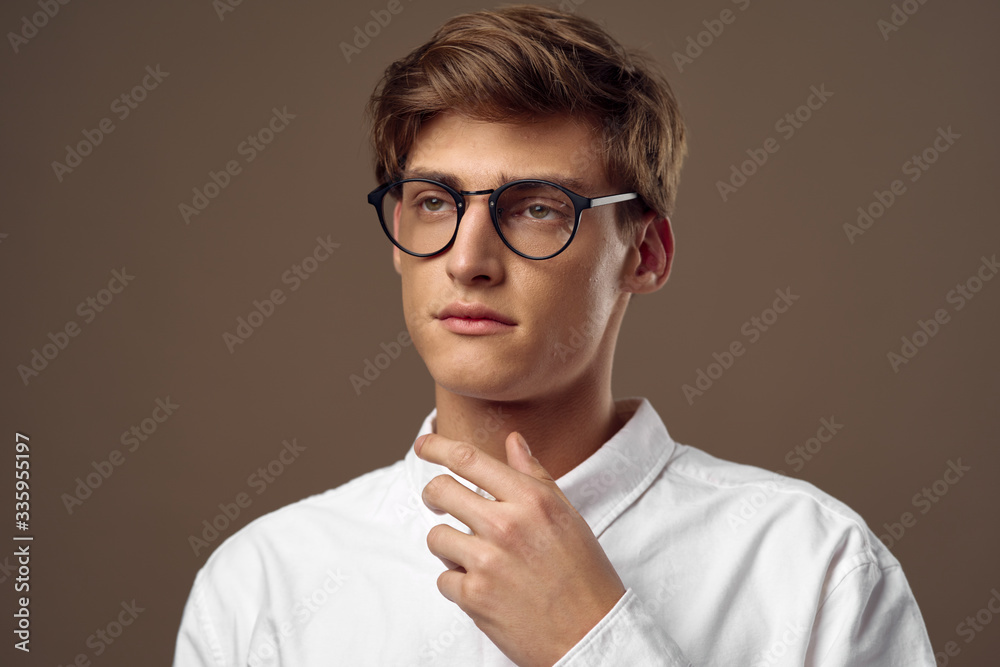 young man with glasses young man with glasses