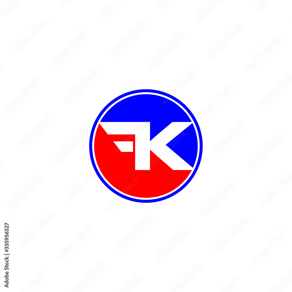 fk letter original monogram logo design fk letter original monogram logo design