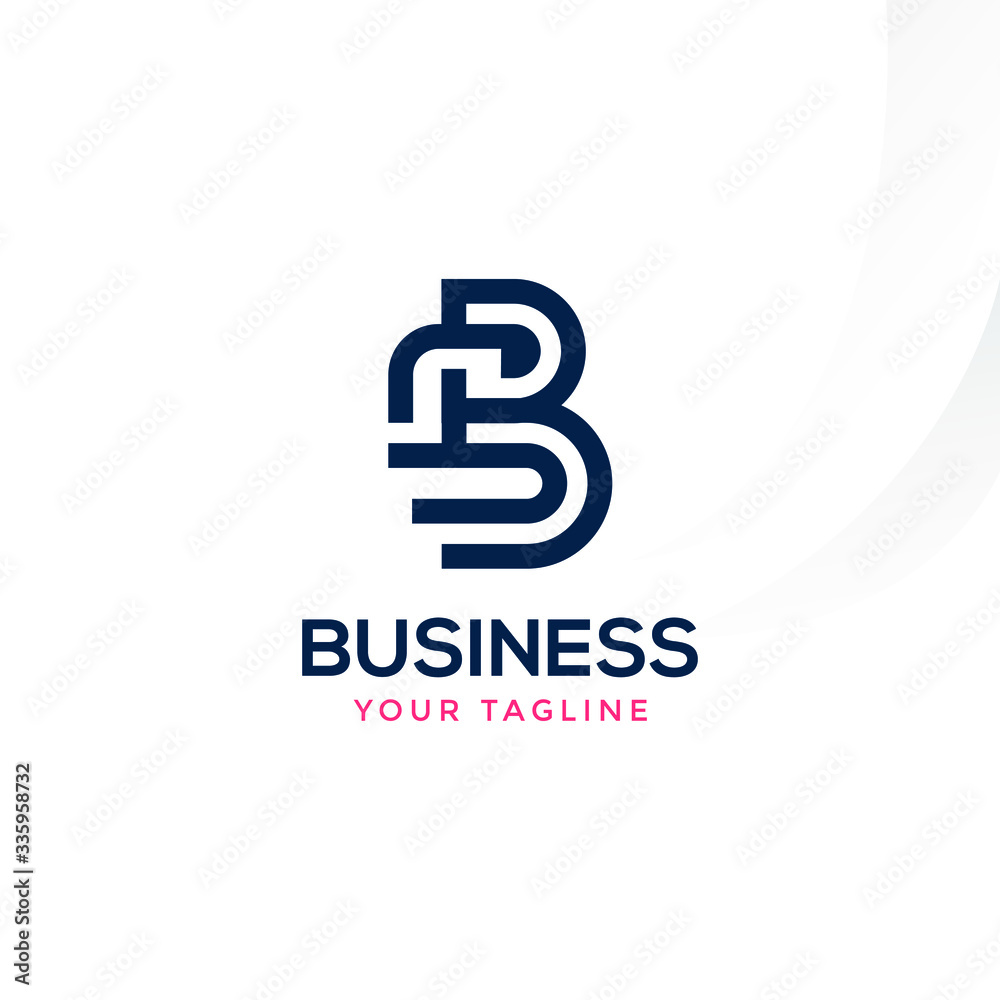 Creative Letter B monogram Logo design vector template Linear. Type Character Symbol Logotype. Creative Letter B monogram Logo design vector template Linear. Type Character Symbol Logotype.