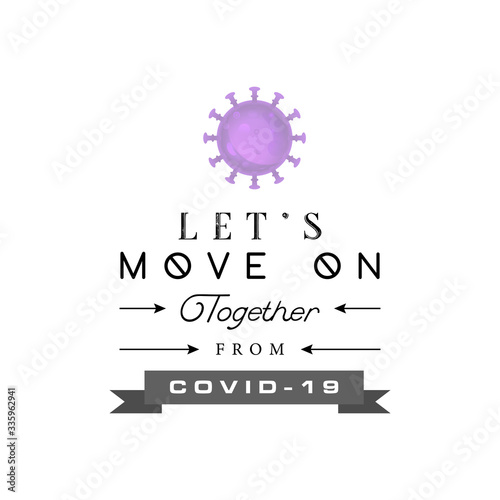 Motivation lettering covid-19 vector