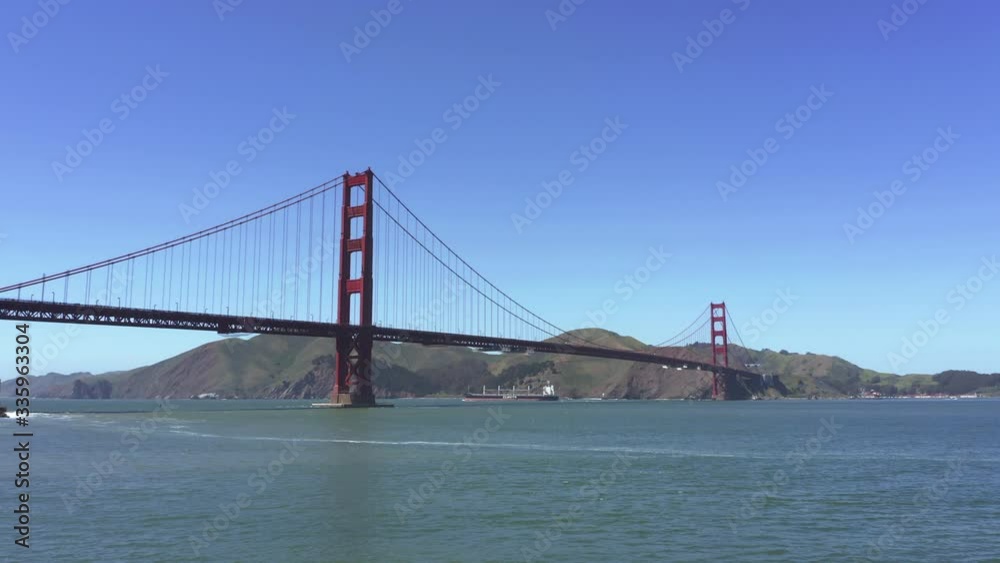 Golden Gate Bridge 4k aerial Drone shot low Golden Gate Bridge 4k aerial Drone shot low
