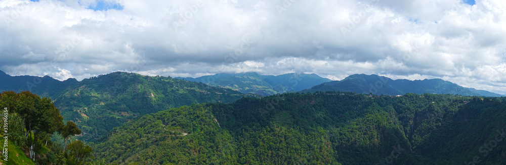 Green mountainous landscape of Zacatlan