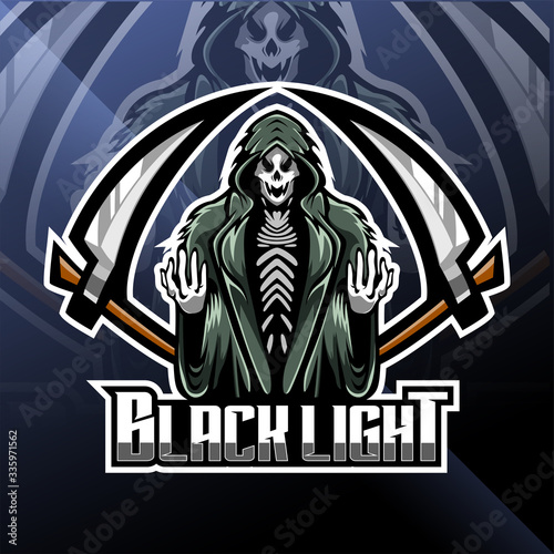 Skull reaper logo mascot design