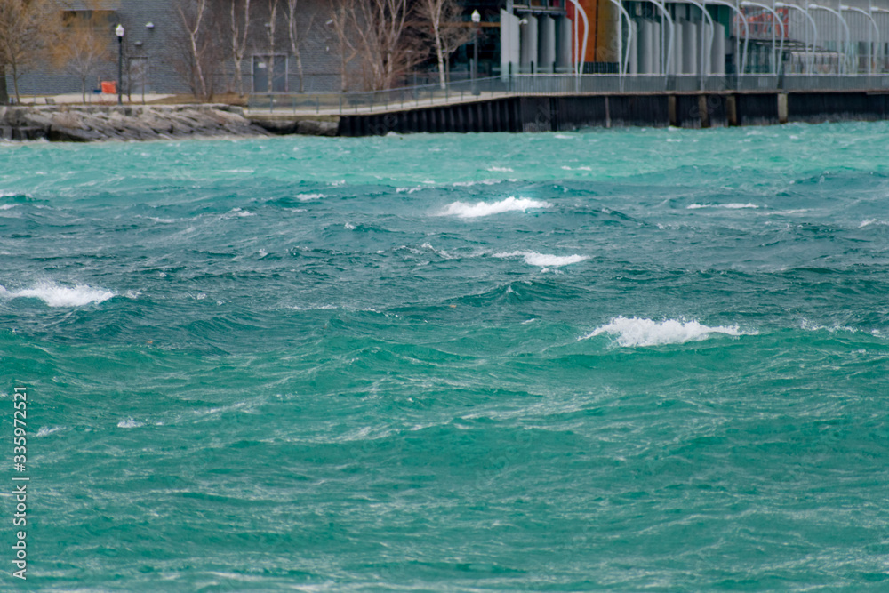 Fototapeta premium waves on the river