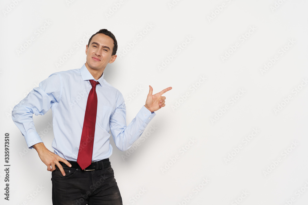 businessman pointing at copy space businessman pointing at copy space