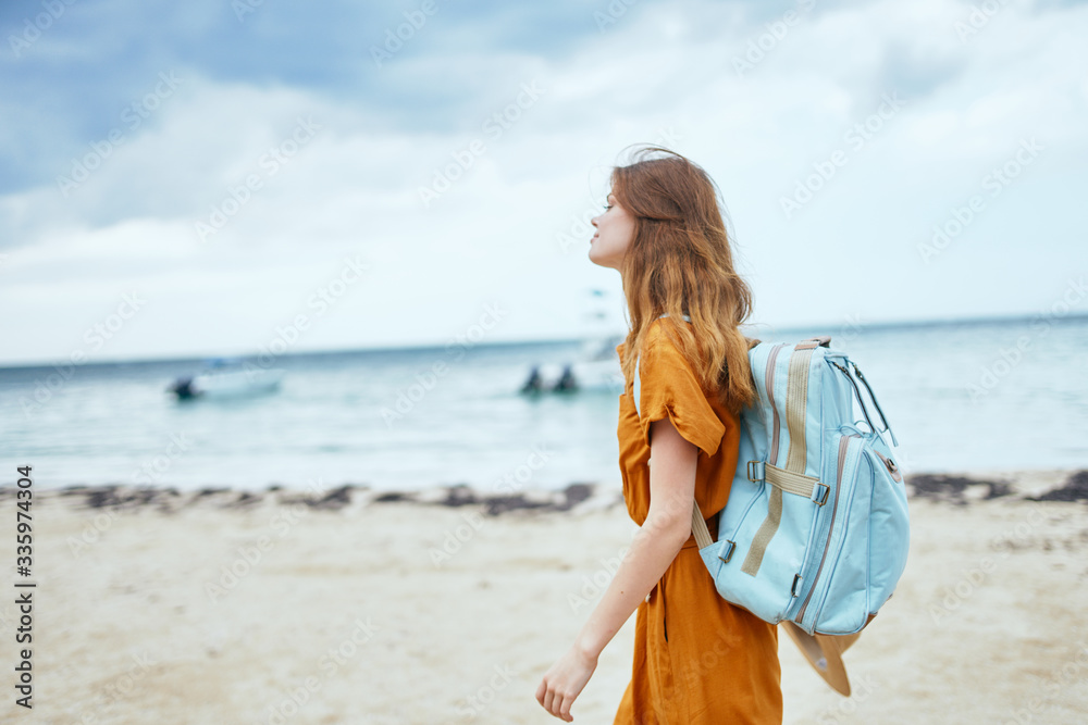 young woman on the beach young woman on the beach