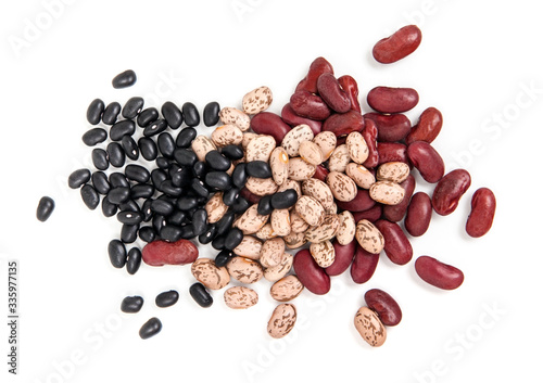 Pile of dried mixed beans
