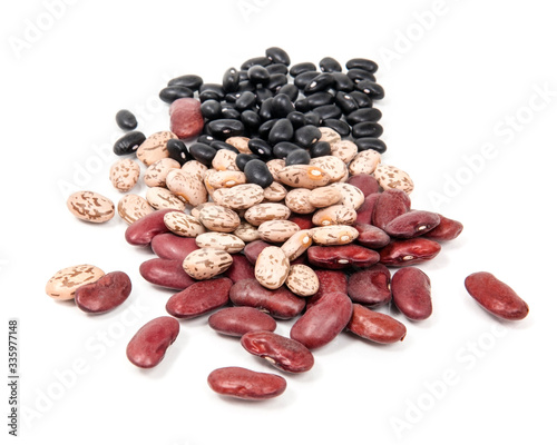 Pile of dried mixed beans