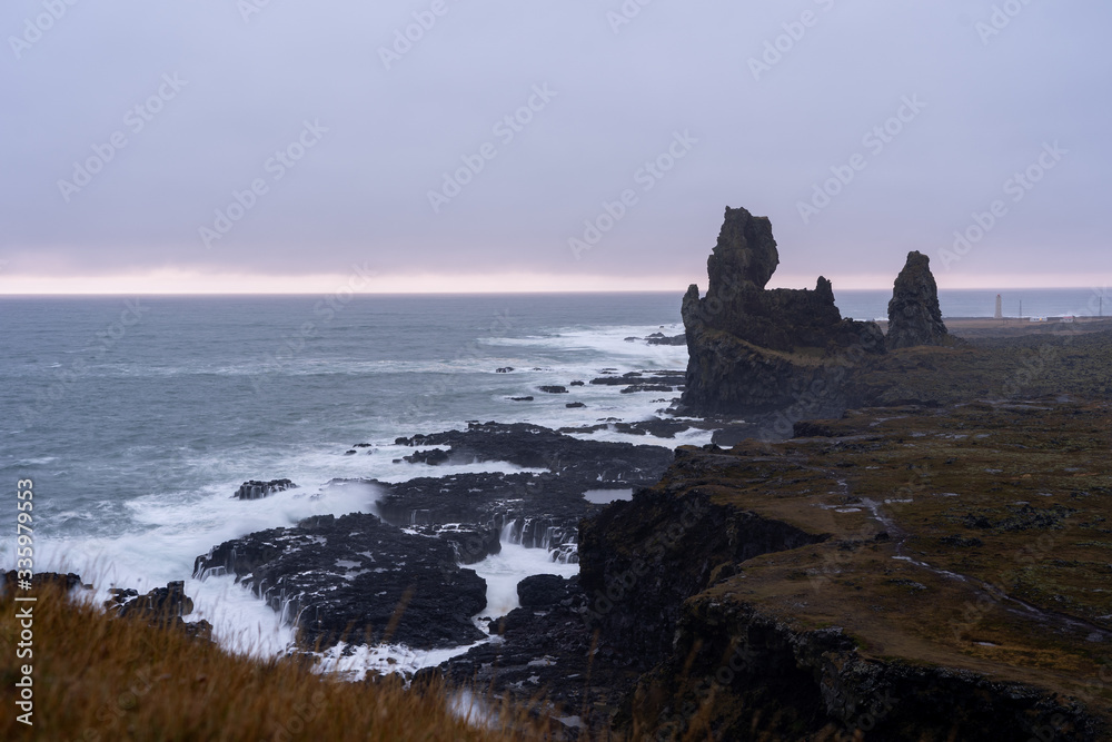 Londrangar rock formation in Snaefellsnes peninsula