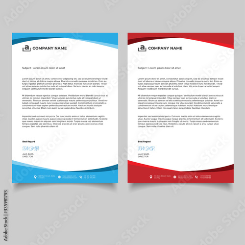 Minimal business letterhead templates design