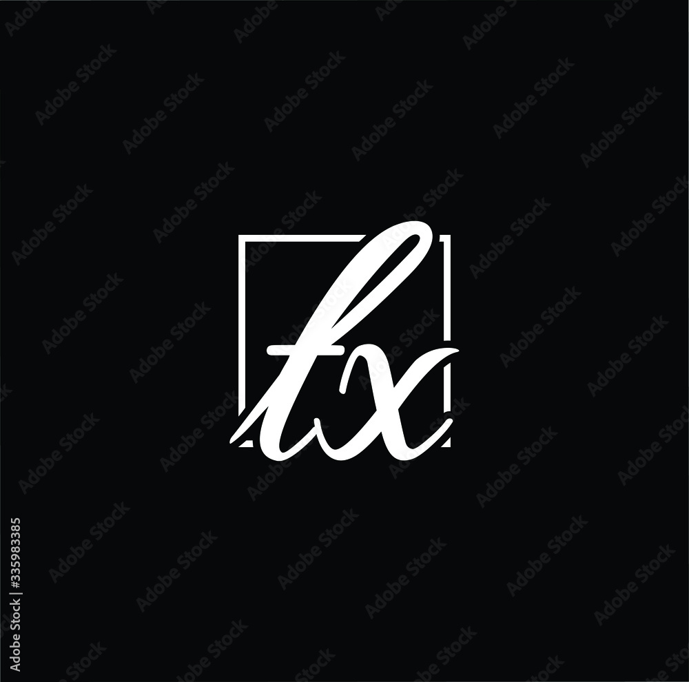 Minimal elegant monogram art logo. Outstanding professional trendy awesome artistic TX XT initial based Alphabet icon logo. Premium Business logo White color on black background Minimal elegant monogram art logo. Outstanding professional trendy awesome artistic TX XT initial based Alphabet icon logo. Premium Business logo White color on black background