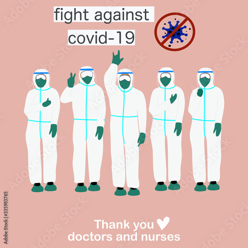 To cheer A doctor Encouragement Clap Fighting Fight the disease covid-19 virus corona doctor Take care of yourself physician