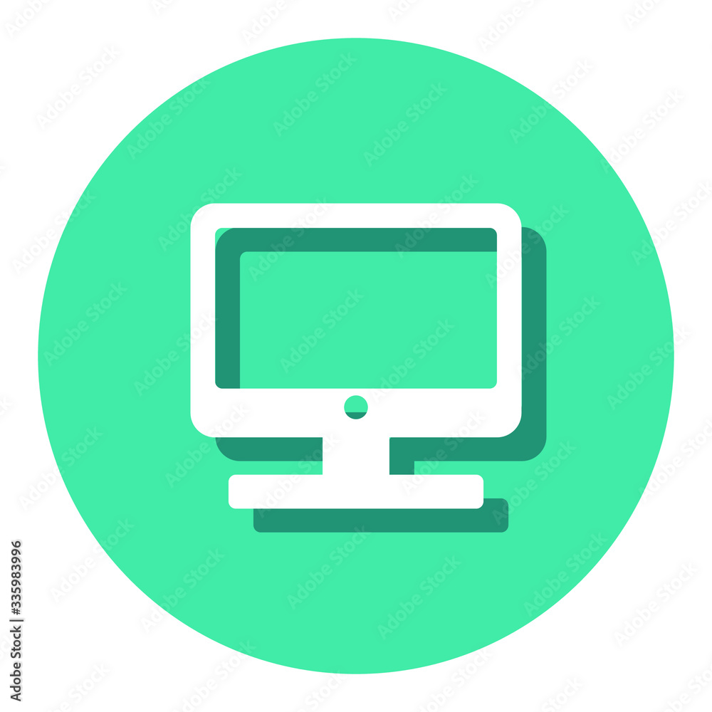 Computer monitor flat icons. Stroke vector elements for trendy and modern design. Vector flat icons isolated on a white background. Vector illustration Computer monitor flat icons. Stroke vector elements for trendy and modern design. Vector flat icons isolated on a white background. Vector illustration