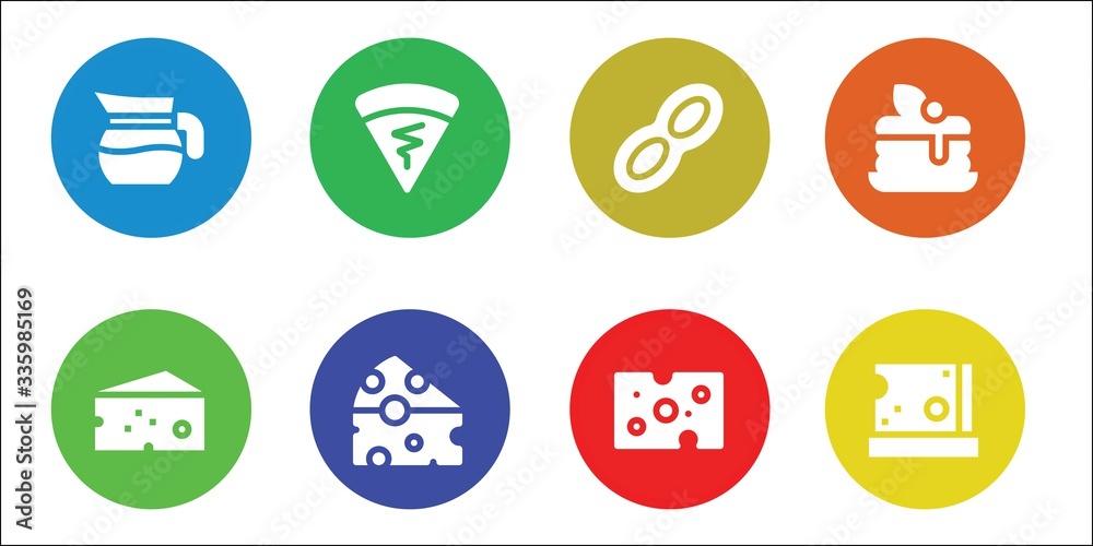 Fototapeta premium Modern Simple Set of butter Vector filled Icons