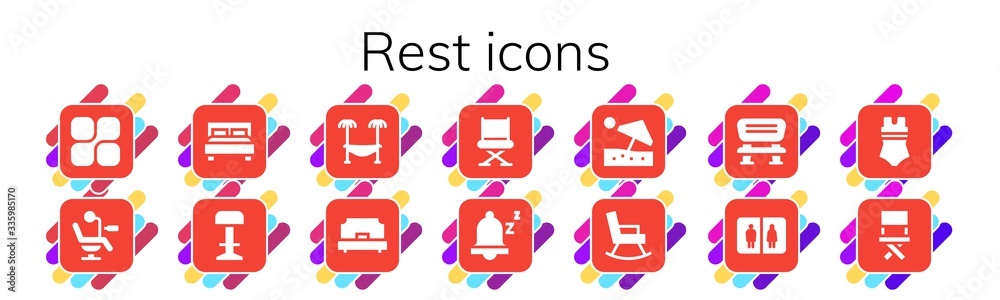 rest icon set rest icon set