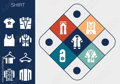 shirt icon set
