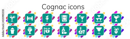 cognac icon set