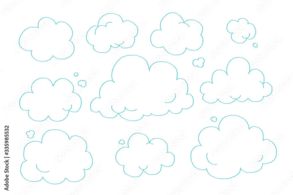 isolated hand draw illustrate cloud