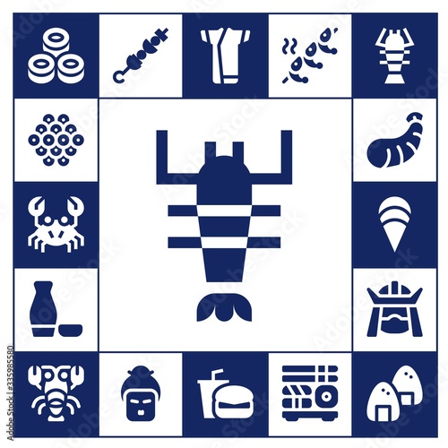 sushi icon set