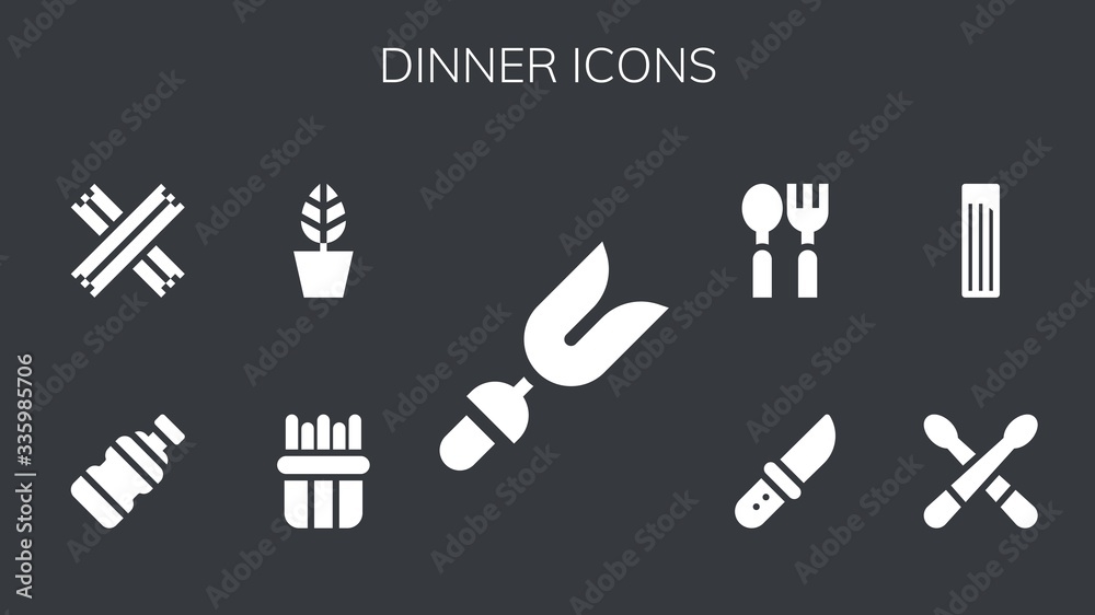 dinner icon set dinner icon set