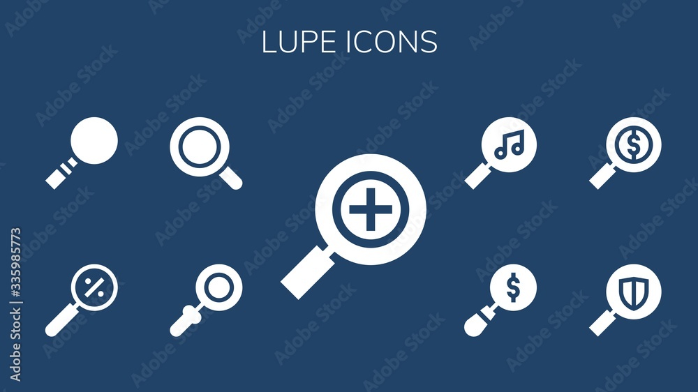 lupe icon set lupe icon set