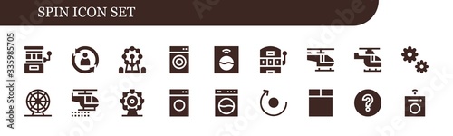Modern Simple Set of spin Vector filled Icons