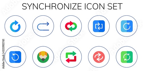 synchronize icon set