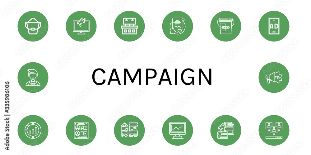 Set of campaign icons