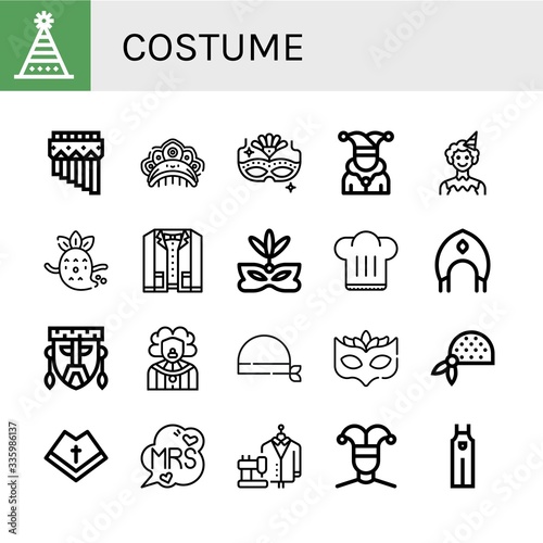 costume icon set