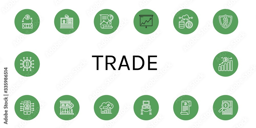trade simple icons set trade simple icons set