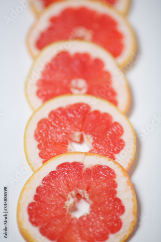 Oranges and grapefruits  chopped