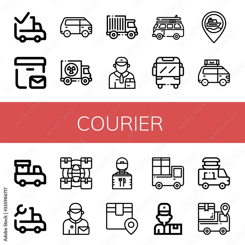 courier icon set