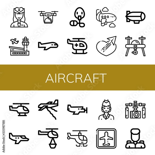 Set of aircraft icons