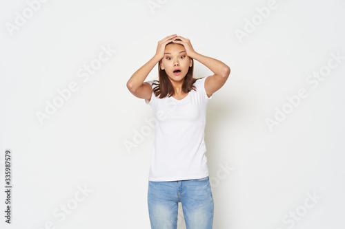 young woman with headache