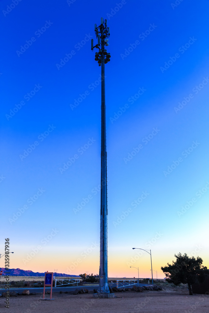 Obraz premium Cellular tower at sunset