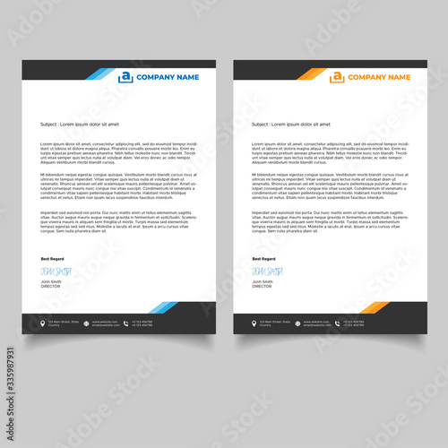 Minimal business letterhead templates design