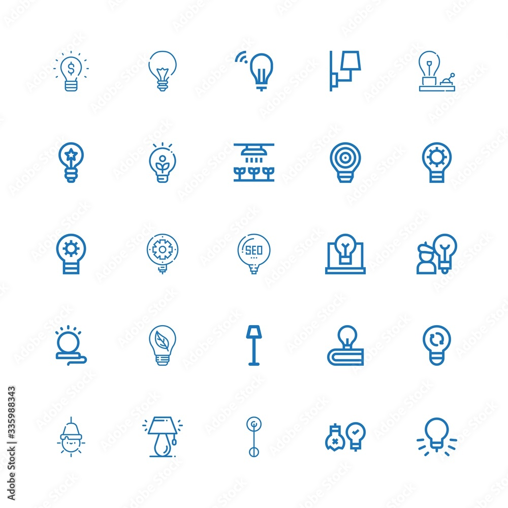 Editable 25 invention icons for web and mobile Editable 25 invention icons for web and mobile