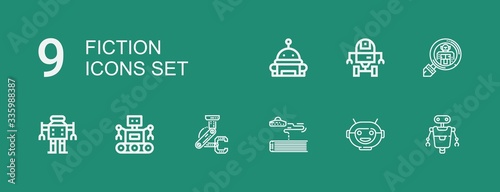 Editable 9 fiction icons for web and mobile