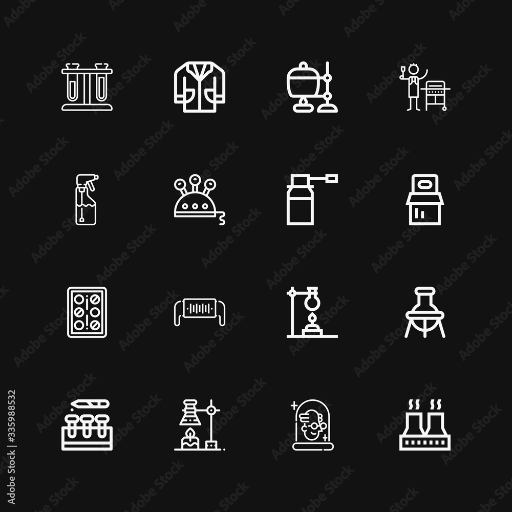 Editable 16 chemical icons for web and mobile Editable 16 chemical icons for web and mobile
