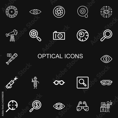 Editable 22 optical icons for web and mobile