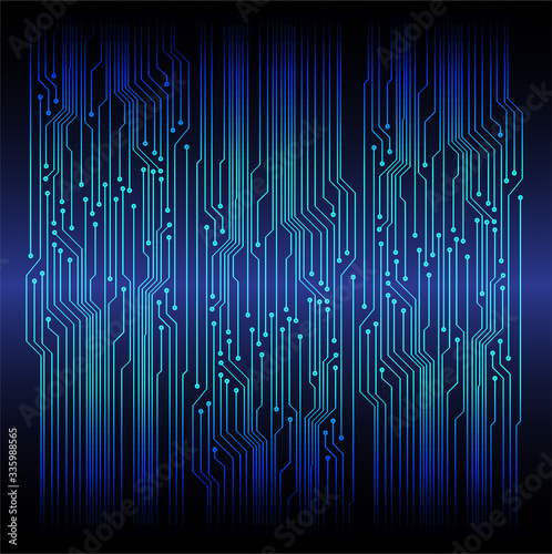 Blue cyber circuit future technology concept background