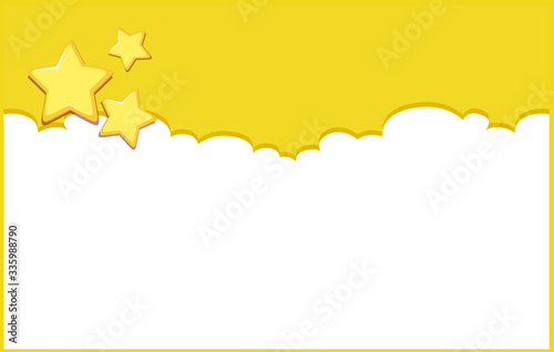 Background design template with yellow stars