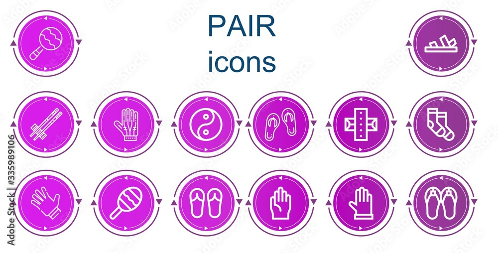 Editable 14 pair icons for web and mobile Editable 14 pair icons for web and mobile