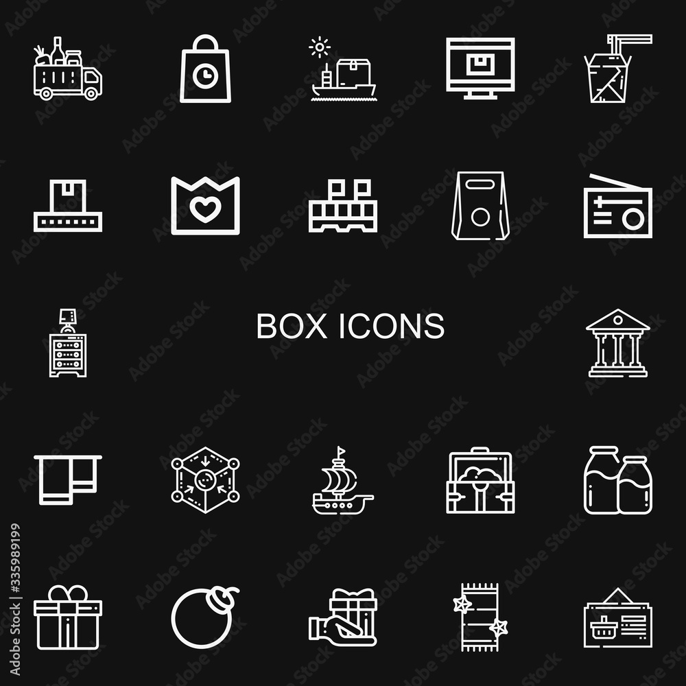 Editable 22 box icons for web and mobile Editable 22 box icons for web and mobile