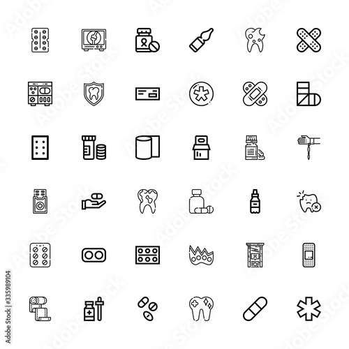 Editable 36 pain icons for web and mobile