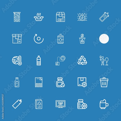 Editable 25 recycle icons for web and mobile