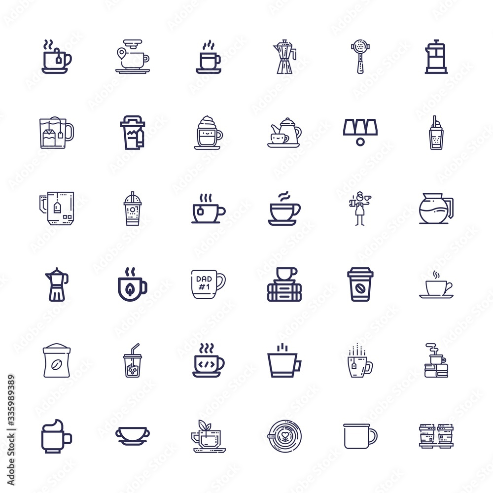 Editable 36 espresso icons for web and mobile Editable 36 espresso icons for web and mobile