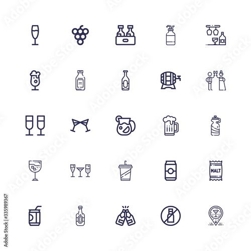 Editable 25 alcohol icons for web and mobile